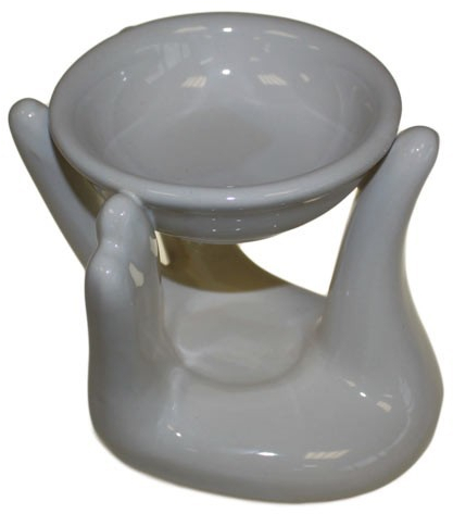 Αρωματικός Κεραμικός Καυστήρας Αιθέριων Ελαίων Open Hands White 10cm