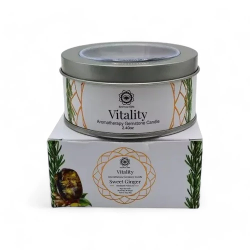 Κερί με Πολύτιμους Λίθους Gemstone Candle Vitality Sweet Ginger