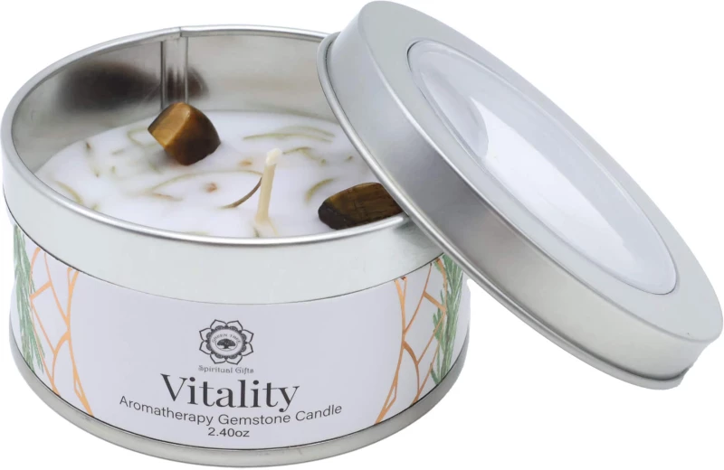 Κερί με Πολύτιμους Λίθους Gemstone Candle Vitality Sweet Ginger