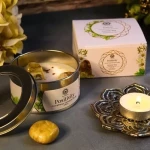 Κερί με Πολύτιμους Λίθους Gemstone Candle Positivity Green Tea