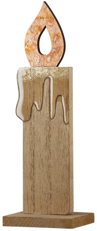 Stand Relief Κερί "Otonal" Mdf Ecru Orange PU 16 7x5x20.5cm