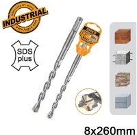 INGCO Τρυπάνι Τετράκοπο SDS PLUS 8x260MM (DBH1210804C)
