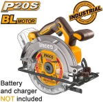 INGCO Δισκοπρίονο Μπαταρίας 20V Li-Ion SOLO Φ 165mm (CSLI1652)