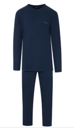 Ανδρική Πυτζάμα FILA - Χειμερινή - Navy με πατιλέτα - Cotton - Regular Fit