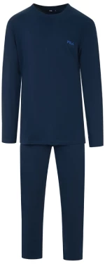 Ανδρική Πυτζάμα FILA - Χειμερινή - Navy με πατιλέτα - Cotton - Regular Fit