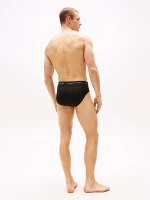 Ανδρικά Slip Tommy Hilfiger - Μαύρα Βαμβακερά Brief - Logo λάστιχο - 3 pack