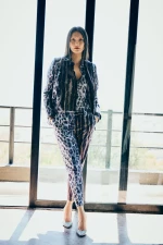 Παντελόνι Γυναικείο Animal Print Chinos Bella P Μπλε