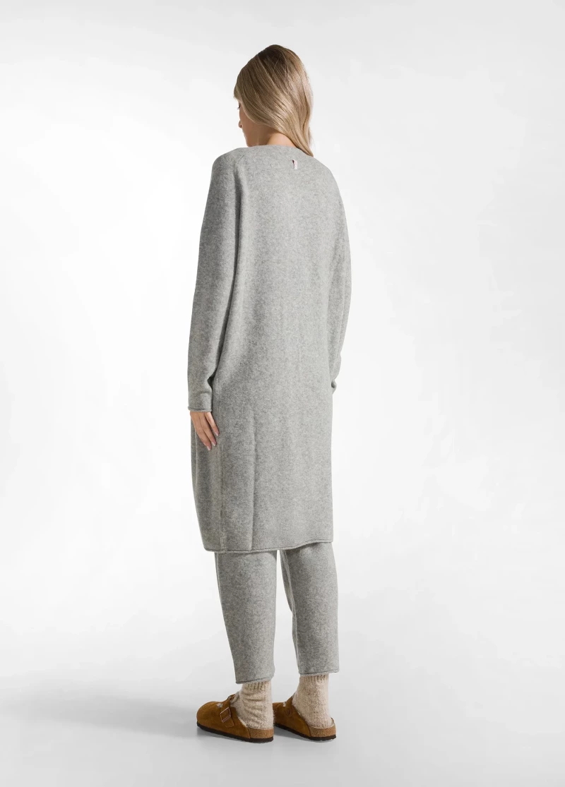 Ζακέτα Γυναικεία Πλεκτή Μακριά Deha Grey Melange
