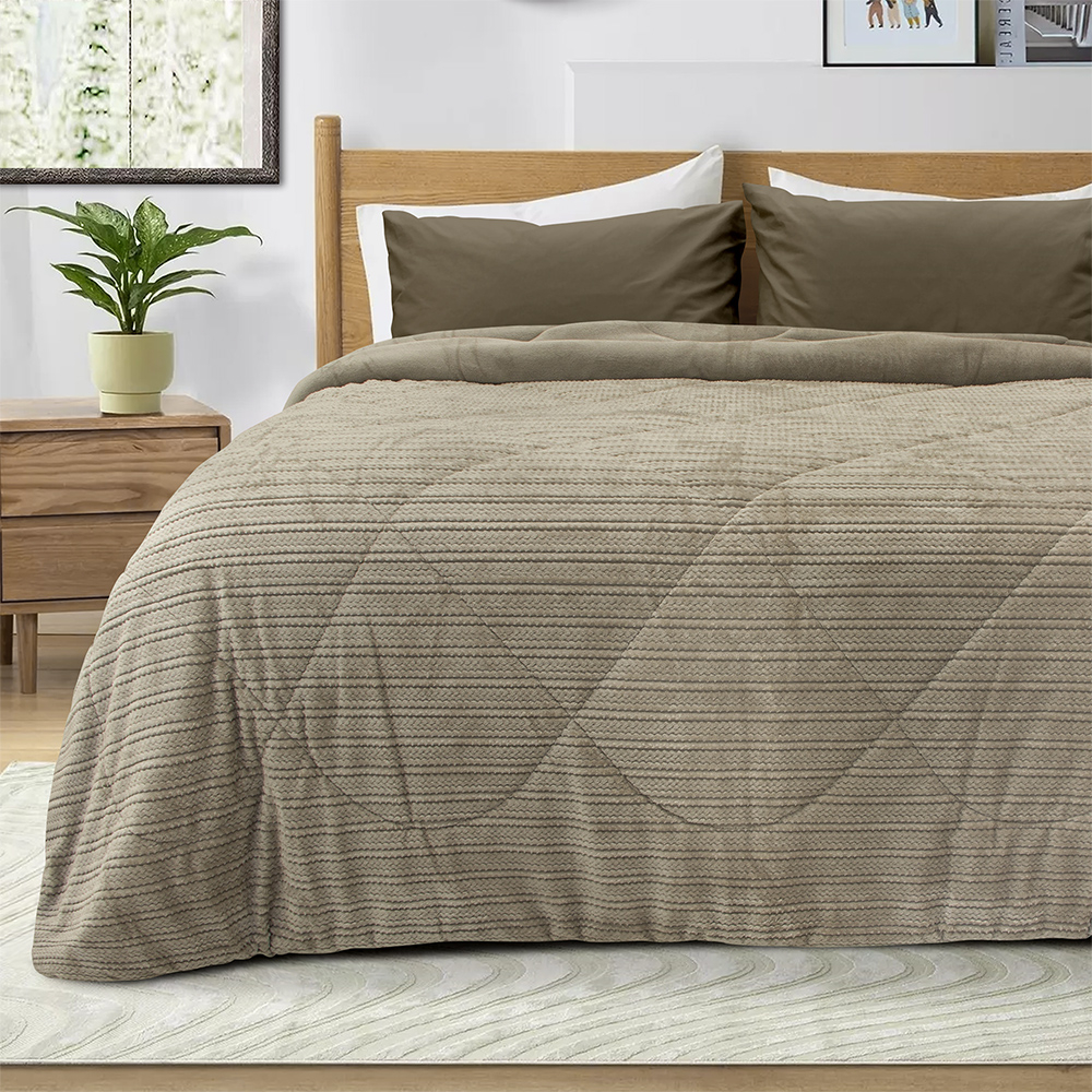 LINO ΚΟΥΒΕΡΤΟΠΑΠΛΩΜΑ STACY TAUPE 220X240