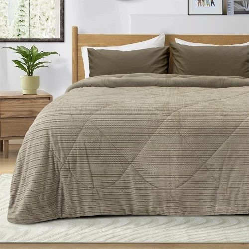 LINO ΚΟΥΒΕΡΤΟΠΑΠΛΩΜΑ STACY TAUPE 220X240