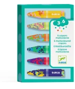 Djeco 6 κηρομπογιές πολύχρωμες (0026083)