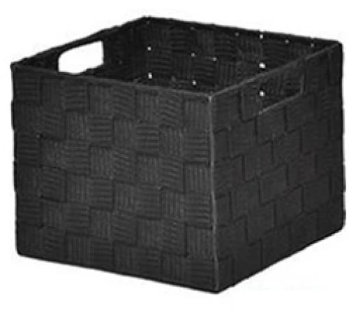 Καλάθι αποθήκευσης Polyester μαύρο 22X22X18cm