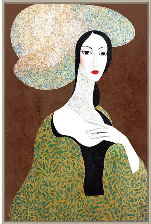 VINTAGE LADY ΠΙΝΑΚΑΣ ΔΙΑΚΟΣΜΗΣΗΣ 83x123x4 ΚΑΜΒΑΣ ΠΟΛΥΧΡΩΜΟ ΞΥΛΟ ΦΥΣΙΚΟINTHEBOX