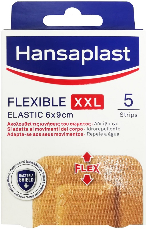HANSAPLAST Flexible XXL 6x9cm, Ελαστικά Αυτοκόλλητα Επιθέματα - 5τεμ