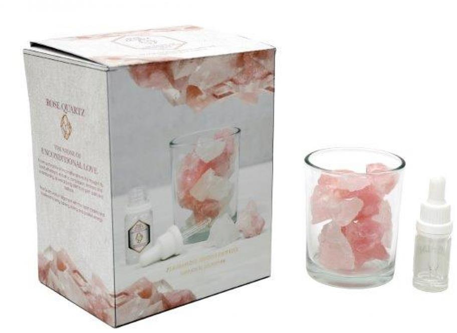 Κρύσταλλοι αρωματ. σε ποτήρι με λαδάκι rose crystal 280gr