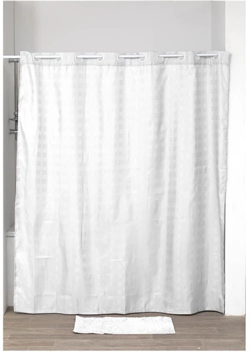 Κουρτίνα μπάνιου Polyester 180x200 λευκή