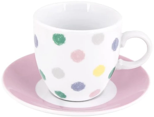 ΣΕΤ 6τεμ. ΦΛΙΤΖΑΝΙΑ ΚΑΦΕ 90cc POLKA DOTS DG08-0207 - Max.Home®