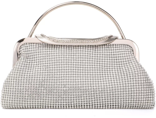 Τσάντα φάκελος clutch JH2220 - Ασημί