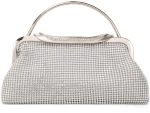Τσάντα φάκελος clutch JH2220 - Ασημί
