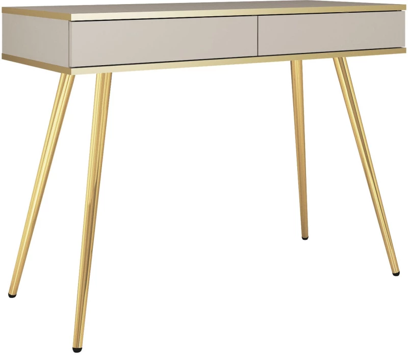 Έπιπλο εισόδου / Σιφονιέρα Oro μπέζ με χρυσό 102x80x50cm