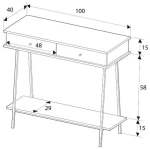 Κονσόλα Elite Λευκό 100x89x41cm