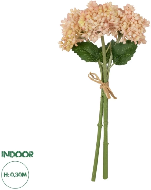 GloboStar® Artificial Garden SALMON PINK HYACINTH BOUQUET 21355 Τεχνητό Διακοσμητικό Μπουκέτο Ροζ Υάκυνθος Y30cm
