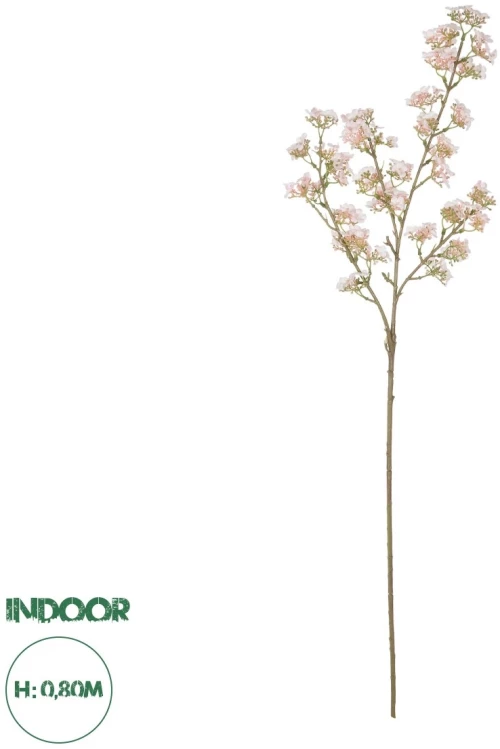 GloboStar® Artificial Garden PINK PEAR BLOSSOM BRANCH 21295 Τεχνητό Διακοσμητικό Κλαδί Αχλαδίας Ρόζ Y80cm