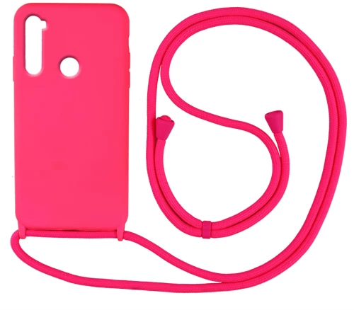 Θήκη Σιλικόνης με Κορδόνι CarryHang Sonique Xiaomi Redmi Note 8T Φουξ