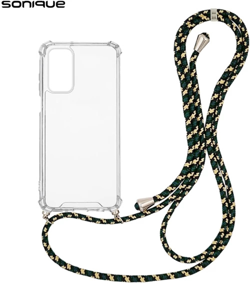 Θήκη Σιλικόνης με Κορδόνι Sonique Armor Clear Samsung Galaxy A15 4G / Galaxy A15 5G Rainbow Πράσινο