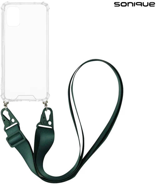 Θήκη Σιλικόνης με Strap Sonique Armor Clear Motorola Moto G31 4G / Moto G41 4G Πράσινο Σκούρο