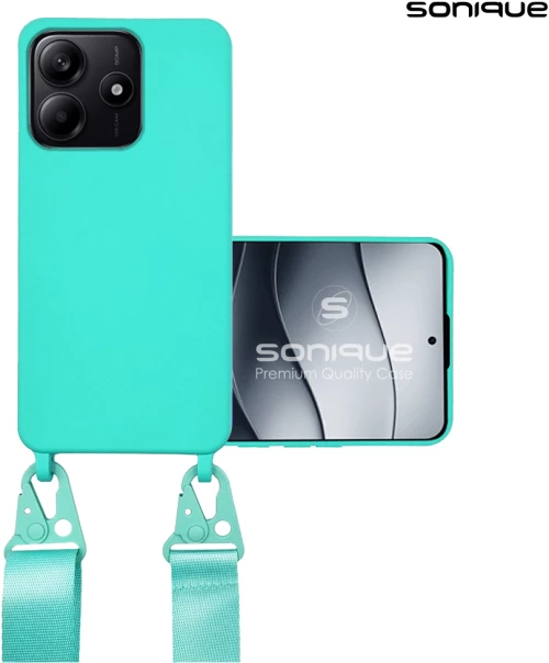 Θήκη Σιλικόνης με Strap CarryHang Sonique Xiaomi Redmi Note 14 5G Γαλάζιο