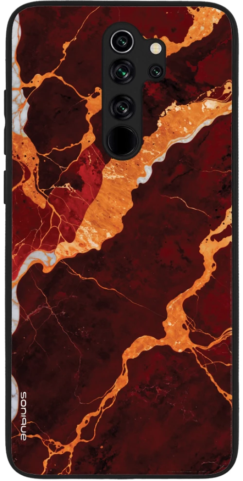 Θήκη Sonique Marble Series για Xiaomi Redmi Note 8 Pro Κόκκινο