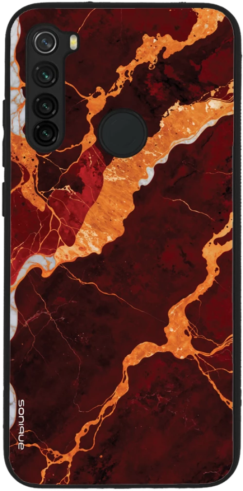 Θήκη Sonique Marble Series για Xiaomi Redmi Note 8 / Redmi Note 8 2021 Κόκκινο
