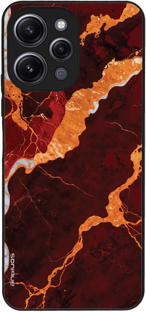 Θήκη Sonique Marble Series για Xiaomi Redmi 12 4G / Redmi 12 5G Κόκκινο