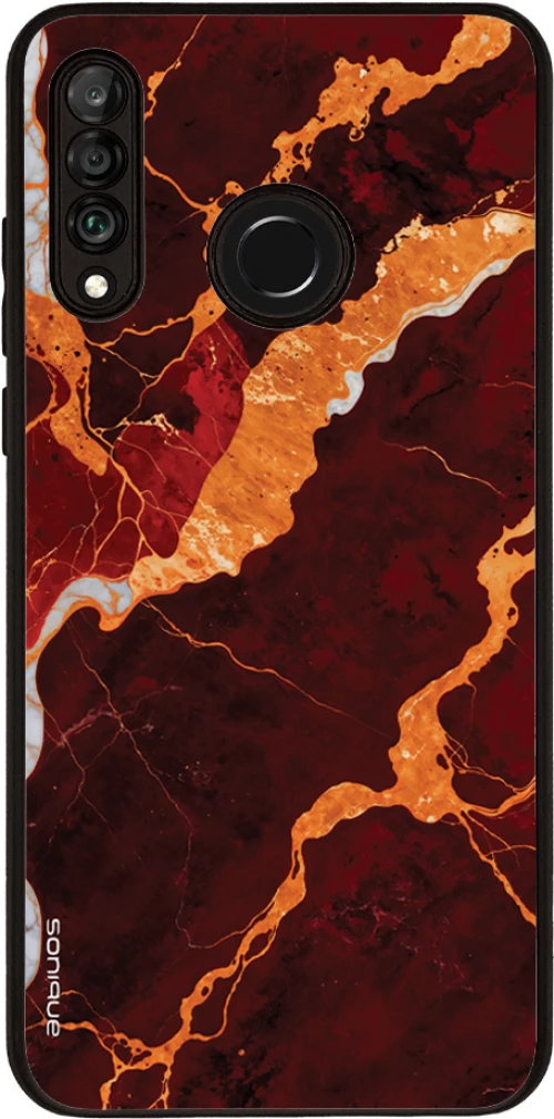 Θήκη Sonique Marble Series για Huawei P30 Lite Κόκκινο