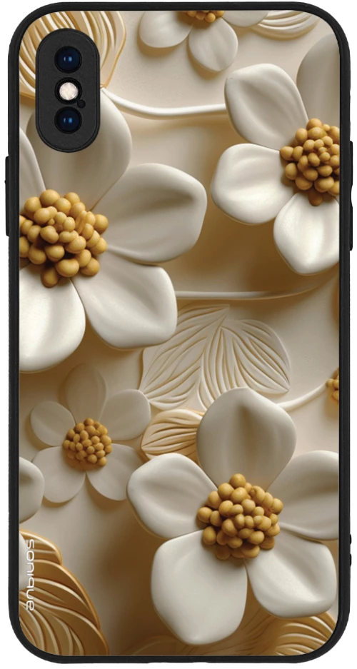 Θήκη Sonique 3D Flower Series για Apple iPhone X / iPhone XS Λευκό