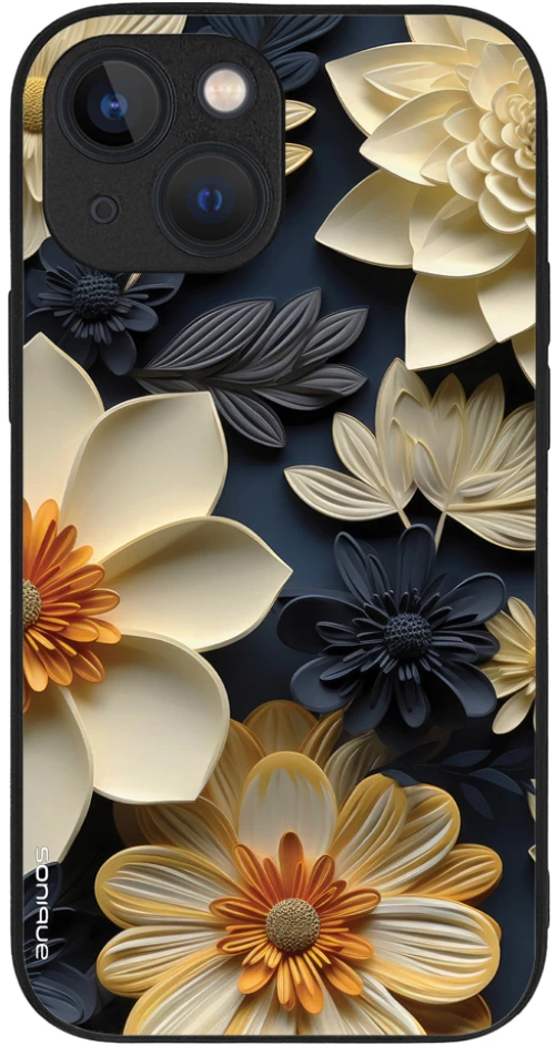 Θήκη Sonique 3D Flower Series για Apple iPhone 13 Mini Εκρού