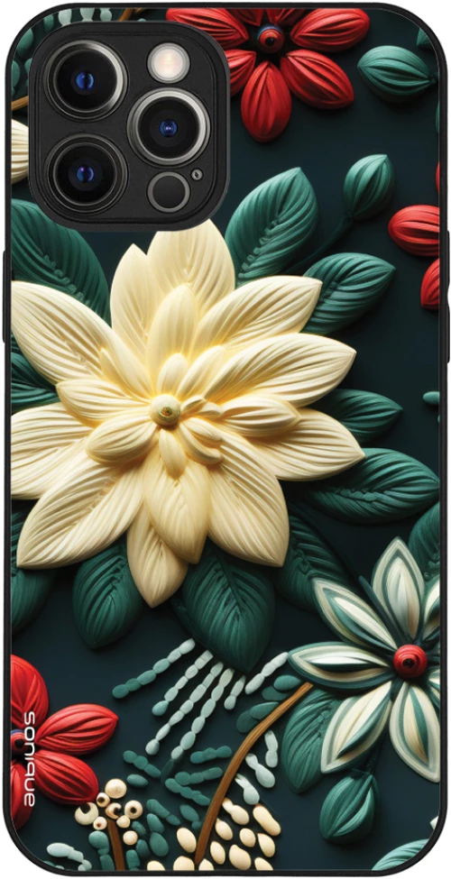 Θήκη Sonique 3D Flower Series για Apple iPhone 12 Pro Max Πράσινο