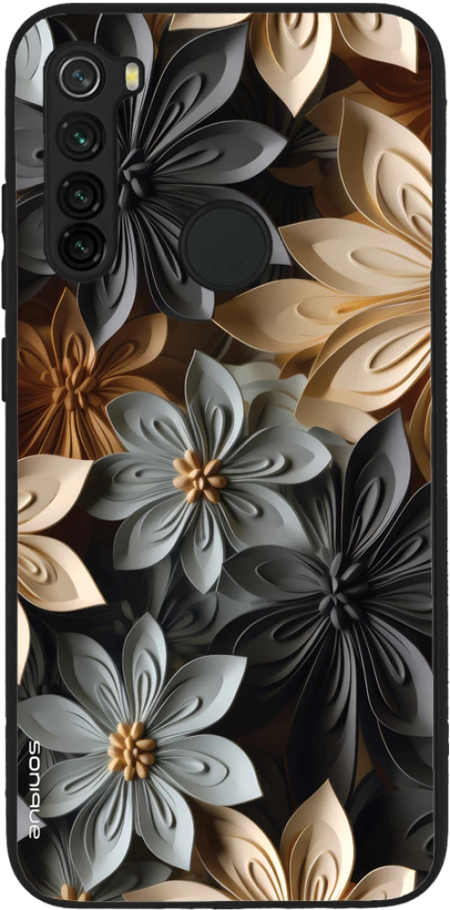 Θήκη Sonique 3D Flower Series για Xiaomi Redmi Note 8 / Redmi Note 8 2021 Γκρι