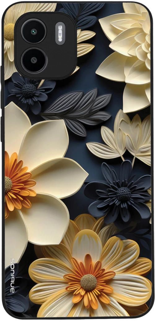 Θήκη Sonique 3D Flower Series για Xiaomi Redmi A1 / Redmi A2 Εκρού