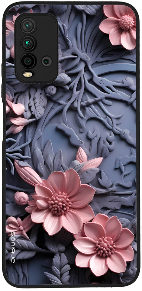 Θήκη Sonique 3D Flower Series για Xiaomi Redmi 9T Ροζ 02