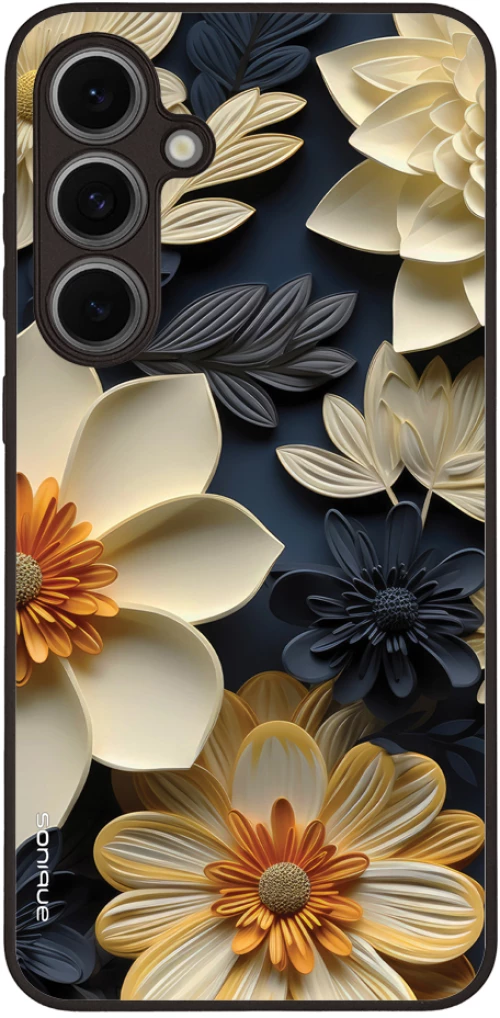 Θήκη Sonique 3D Flower Series για Samsung Galaxy S24 FE Εκρού