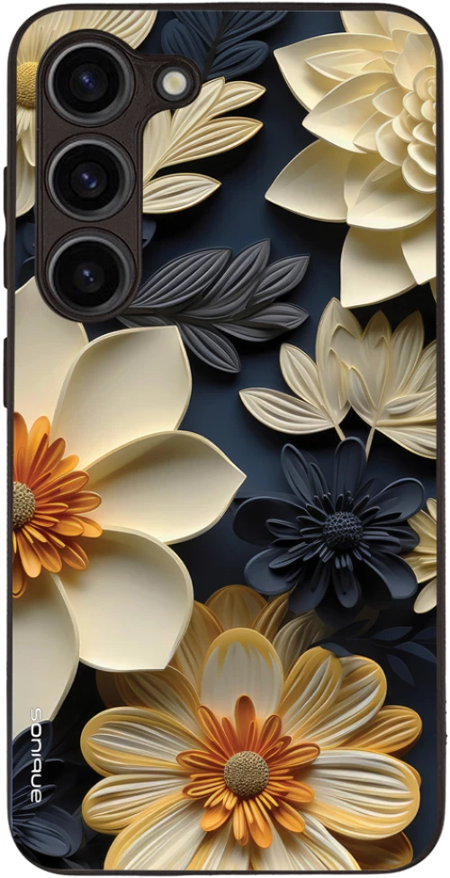 Θήκη Sonique 3D Flower Series για Samsung Galaxy S23 Εκρού