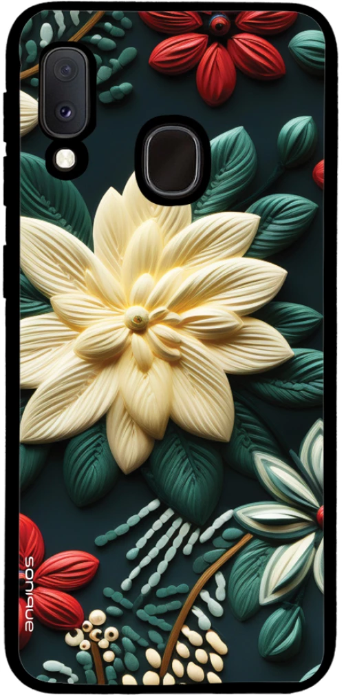 Θήκη Sonique 3D Flower Series για Samsung Galaxy A20e Πράσινο