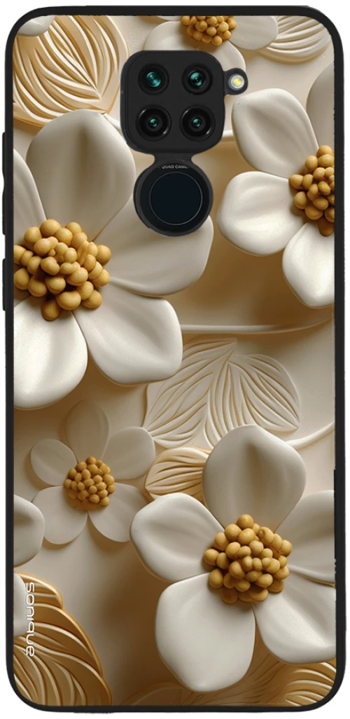 Θήκη Sonique 3D Flower Series για Xiaomi Redmi Note 9 Λευκό