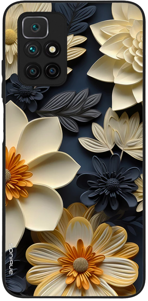 Θήκη Sonique 3D Flower Series για Xiaomi Redmi 10 / Redmi 10 2022 Εκρού