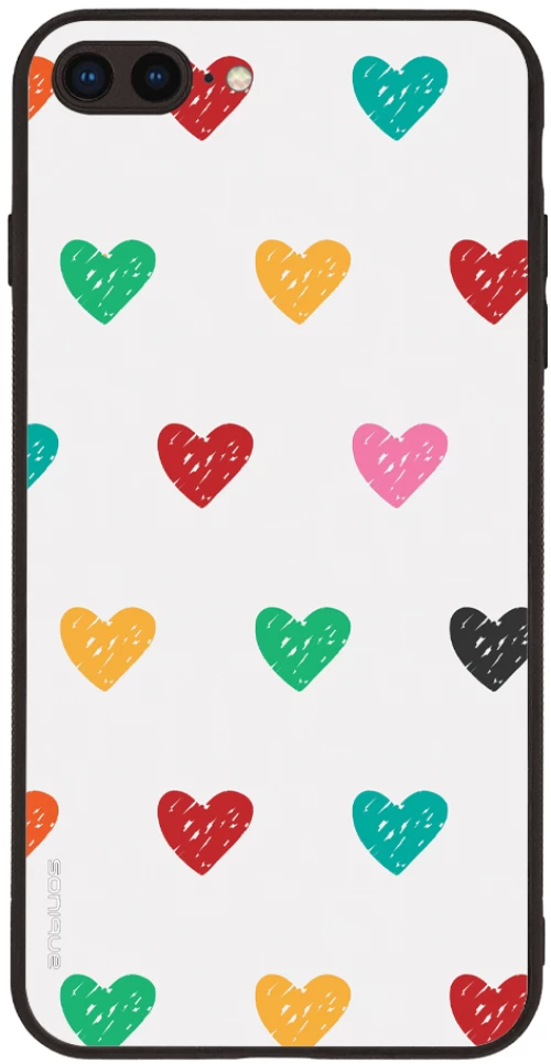 Θήκη Sonique Heart Series για Apple iPhone 7 Plus / iPhone 8 Plus Λευκό 02