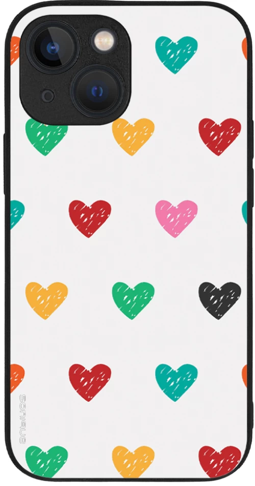 Θήκη Sonique Heart Series για Apple iPhone 13 Mini Λευκό 02