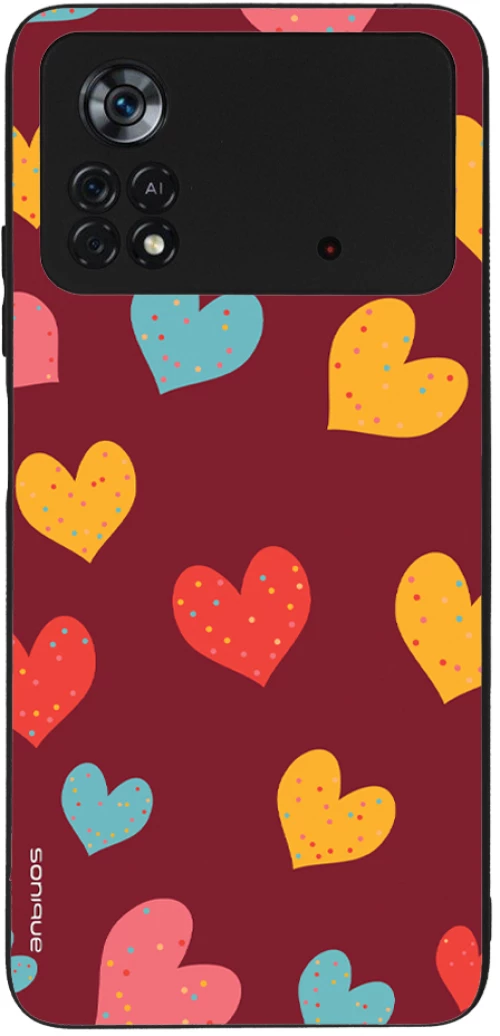 Θήκη Sonique Heart Series για Xiaomi Poco X4 Pro 5G Μπορντώ