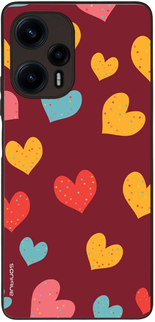 Θήκη Sonique Heart Series για Xiaomi Poco F5 5G Μπορντώ